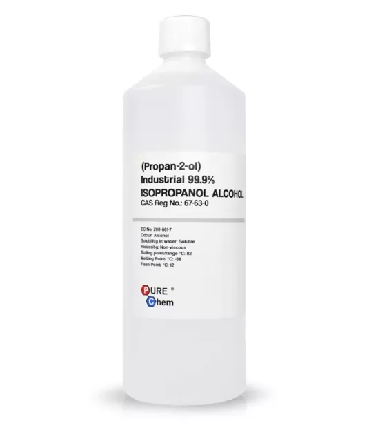 Isopropyl Alcohol IPA (Isopropanol) 1000ML 99.9% Lab Grade Pharma Quality Pure