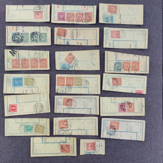 Osterreich 1918 Briefstucke Marken gebraucht mit luxus Stempel