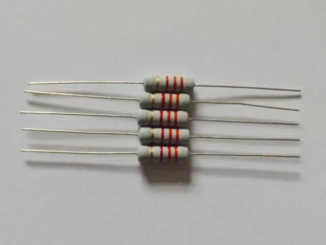 3W Carbon Film Resistors - 5 Pack - Choose from 0.1 to 910R - UK Seller Free P&P