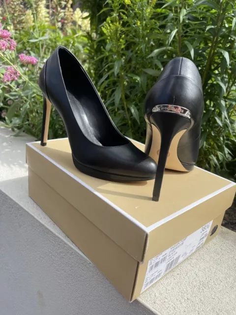 koel spion Londen MICHAEL KORS HIGH Heels Stiletto Shoes Yasmin Pump Black Real Leather, Size  38.5 £42.99 - PicClick UK