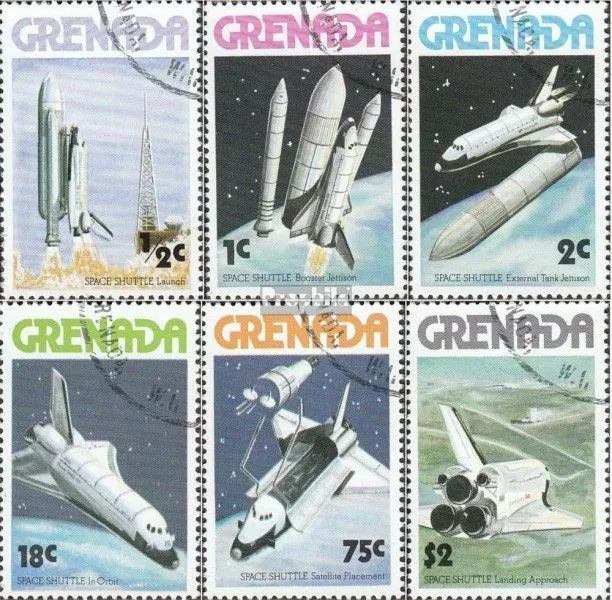 grenade 889-894 oblitéré 1978 raumtransportersystem space shuttle
