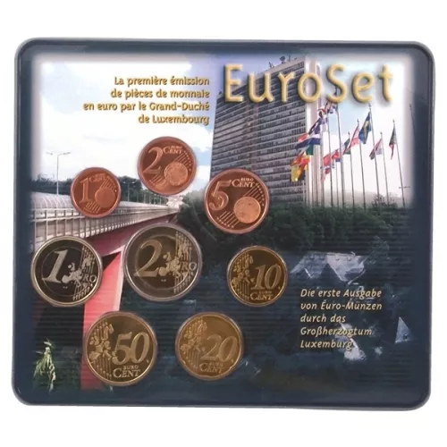 LUXEMBOURG Coffret 8 Pièces d'Euro en coffret BU 2002 - Or Nordique