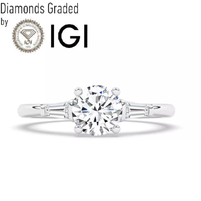 D/VS1, 1.15 Ct, Solitaire Lab-Grown Diamond Engagement Ring in 950 Platinum