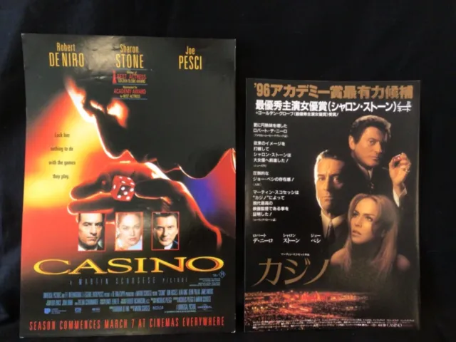 Casino(1995)Robert De Niro, Original Movie Flyer from Australia & Japan
