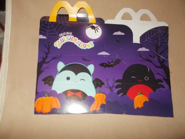 U.K MCDONALDS HAPPY meal empty box Squishmallows (Halloween) 2023 (used