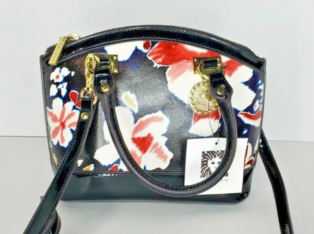 NEW Anne Klein New Recruits Floral Shimmer Small Dome Crossbody Satchel Bag 3