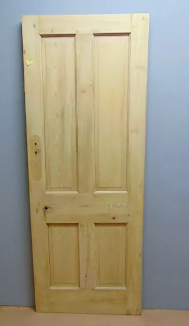 Door  29 3/4" x 77"  Pine Victorian Door 4 Panel Internal Wooden ref 91D