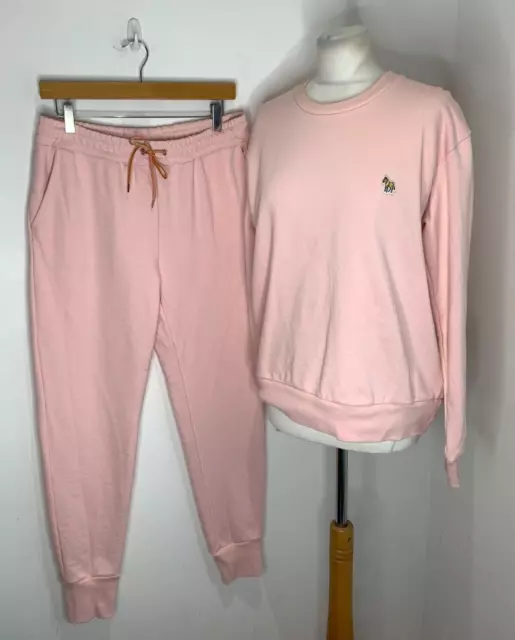 Abito tuta Paul Smith XL felpa M joggers in perfette condizioni salotto rosa cotone zebra
