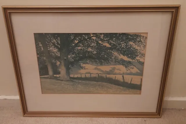 Richard Bolton Print In The Shade Printed In Portugal RB004 Framed And Glazed