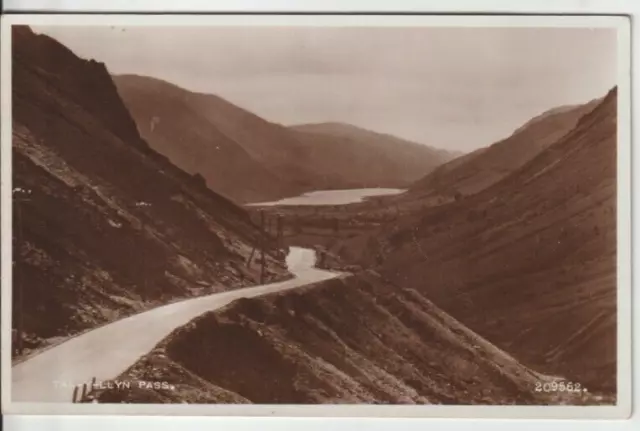 Tal-Y-Llyn, Merionethshire - The Pass B&W Postcard