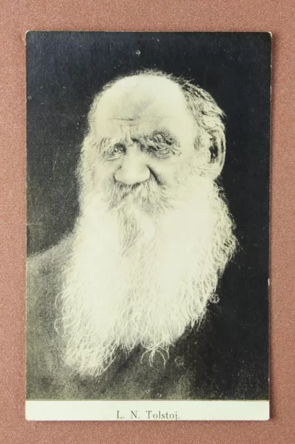 Antique  postcard 1909s Russian writer Graf Leo TOLSTOY