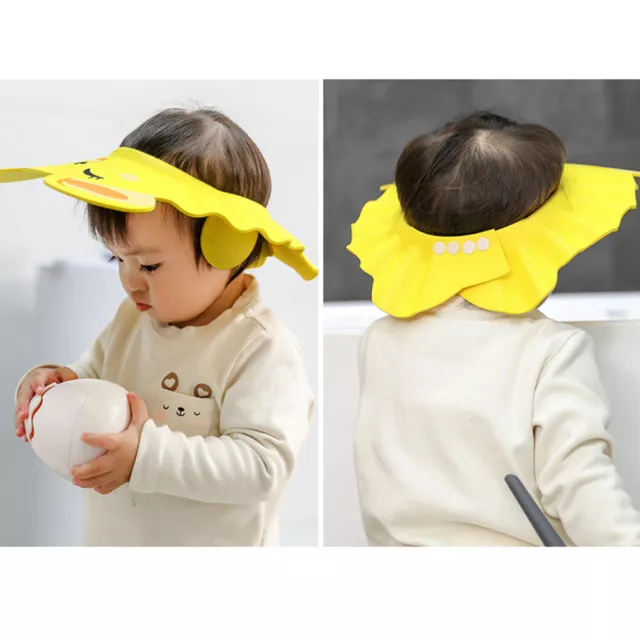 Adjustable Baby Shower Cap FOR Children Shampoo Bath Wash Hair Care Shield Hat 2