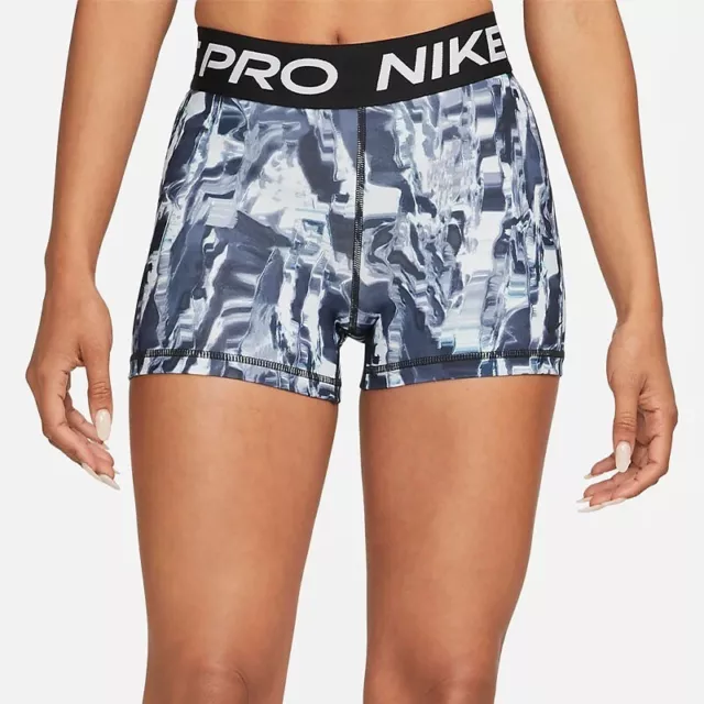 Nike Pro Womens 3" All-Over Print Training Shorts Tight Fit DQ5573 Size L New