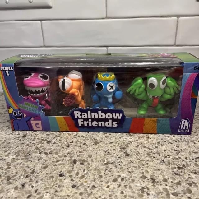 Rainbow Friends Purple, Orange, Green & Blue Figure 4-Pack (Neon