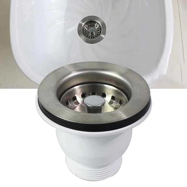 Colador de fregadero de acero inoxidable para brida de 85 mm duradero y fácil de instalar