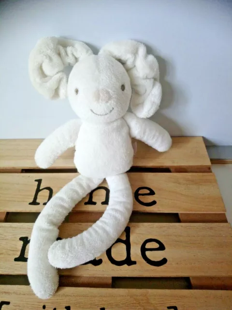 Peluche doudou lapin blanc nez beige petit Kimbaloo La Halle état neuf + cadeau