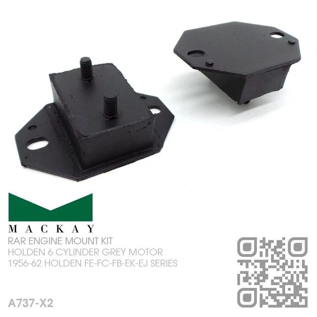 MACKAY REAR ENGINE Mount Kit 6 Cyl 132 & 138 Grey Motor [Holden FeFc