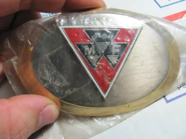 Vintage 1980's Central Tractor Farm & Family Center Massey Ferguson Belt Buckle