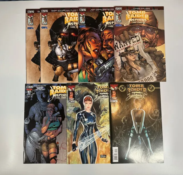 Lot of Tomb Raider Journeys Starring Lara Croft ~ 5-6-7-8-10-12 ~ Top Cow 2002-3