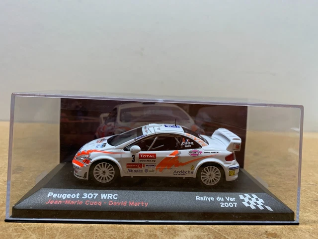 Miniature IXO 1/43 - Peugeot 307 WRC Rallye Spec - Gronholm, Cuoq, Salanon (neuve)