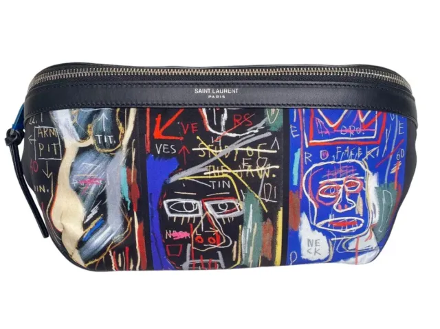 Authentic YSL Saint Laurent Jean-Michel Basquiat Belt Bag Made in Italy