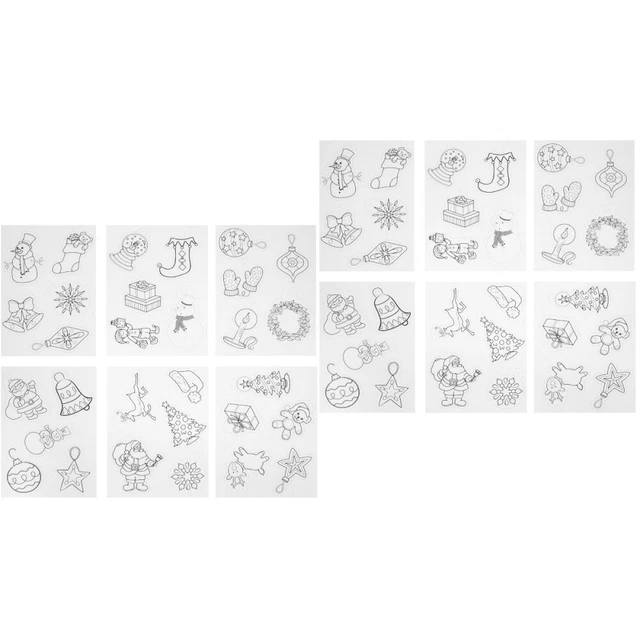 2 Sets Christmas Shrink Film Plastic Crafts Arts Kit Clear Plates