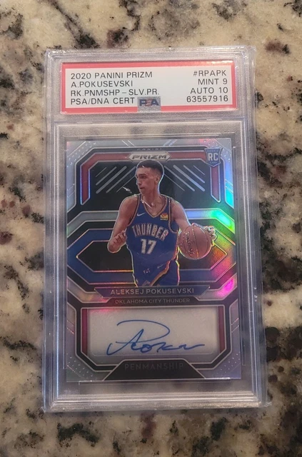 2020-21 PANINI PRIZM PENMANSHIP AUTOGRAPH ALEKSEJ POKUSEVSKI RC NO. RP-APK