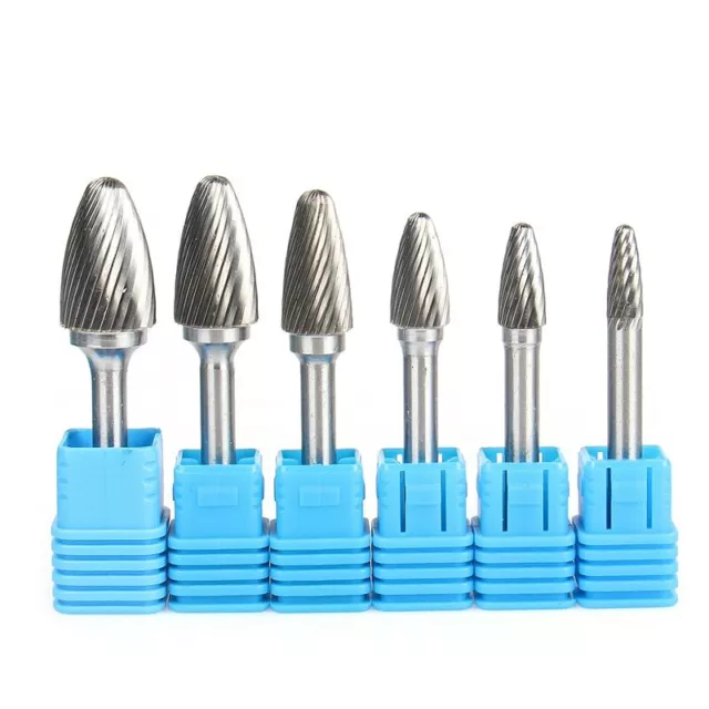 6-16mm Head Tungsten Steel Carbide Rotary Burr Bur Die Grinder Drill Bit Set