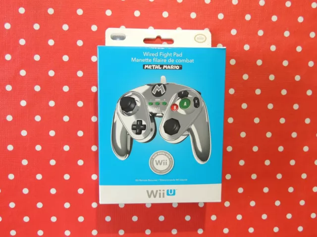 Nintendo Wii U Classic Pro Controller Wired Fight Pad Metal Mario NEU OVP