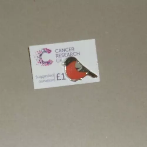 Cancer Research UK  Enamel Pin Badge - Bird - Bullfinch  CRUK 34936
