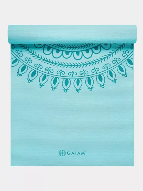 Gaiam Marrakesh Turquoise Yoga Mat 6mm  - Sticky Yoga Mat For Home & Studios