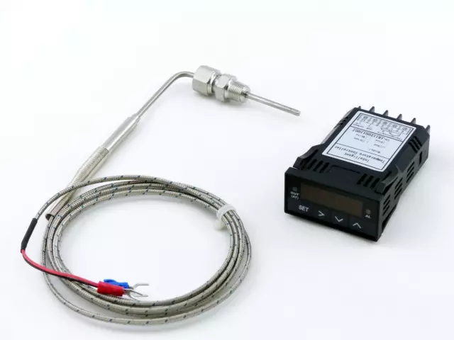 EGT digital Abgastemperatur Anzeige SET mit ALARM Gauge Sonde bis 1200°C WEISS