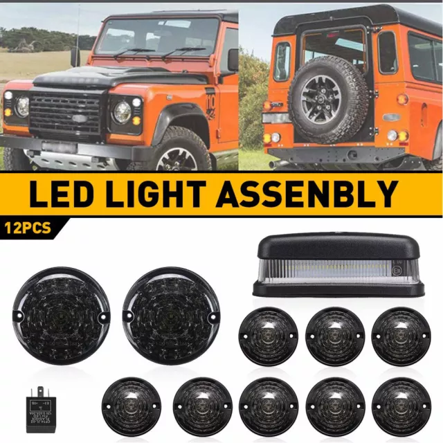 FOR FOG REVERSE For Land Rover 90/110 Defender Full Smoked LED