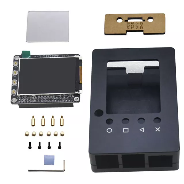 Metal Case Enclosure With 2.4 Inch LCD Screen For Raspberry Pi 4B/3B/2B/B/A