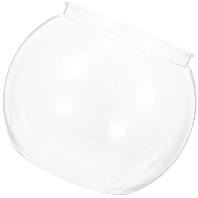 Transparent Round Fish Tank Aquarium Plant Pot Betta Fish Office
