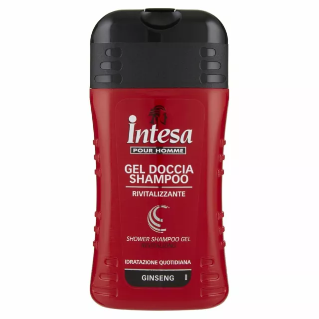 3 Pezzi Gel Doccia Shampoo Intesa Ginseng Rivitalizzante Idratante