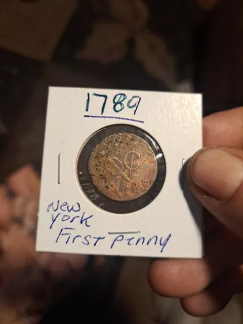 1789 First New York Penny..voc Duit