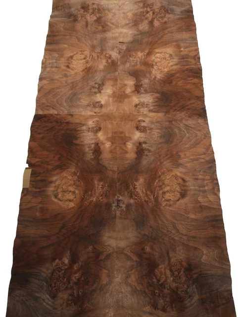 Nogal Madera de Raíz Chapa de Madera Veta 2W 72x32-35cm 4 Hojas