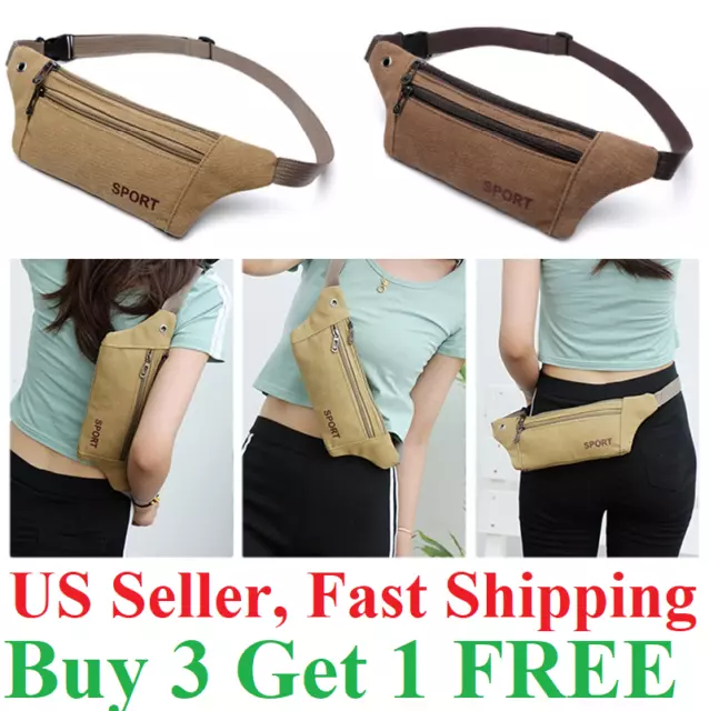 Men Women Fanny Pack Belt waist Bag Cross body Shoulder Running Phone Sport Bag