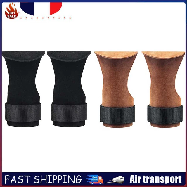 Leather Gym Gloves Grips Training Fitness Sports Hand Protector for Men Women