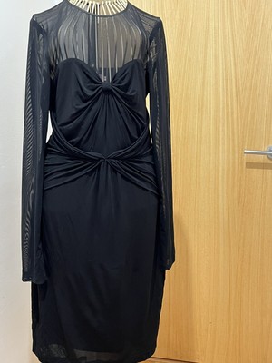 Ted Baker Black Knotted Front Dress - rrp £138.99 - SIZE 3 Uk 12