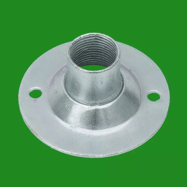1x 20mm Thread BZP Steel Conduit Box Screwed Dome Cover, Round Top Fitting Lid