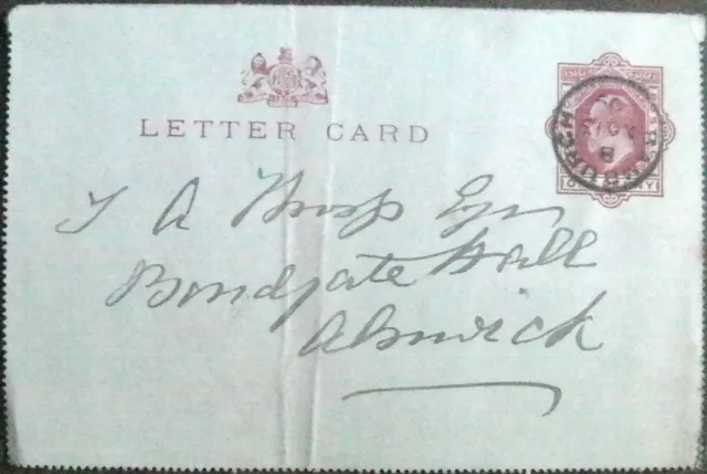 GB - King Edward VII - One Penny Letter Card - Postal Stationery - 1909