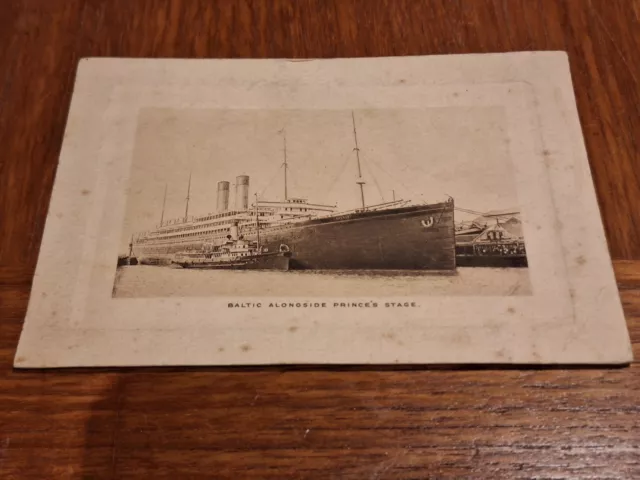 White Star Line Titanic Capt Smith original Log Card 1907 - Baltic last voyage