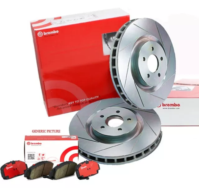 GENUINE BREMBO 315mm REAR SLOTTED BRAKE ROTORS & PADS FOR NISSAN PATROL GU Y61