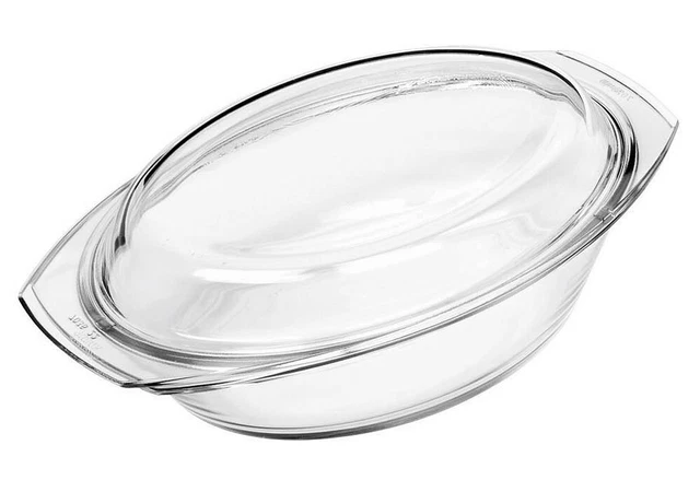 BOHEMIA CRISTAL HAUSRAT Glas Schüssel ovalflacher Deckel