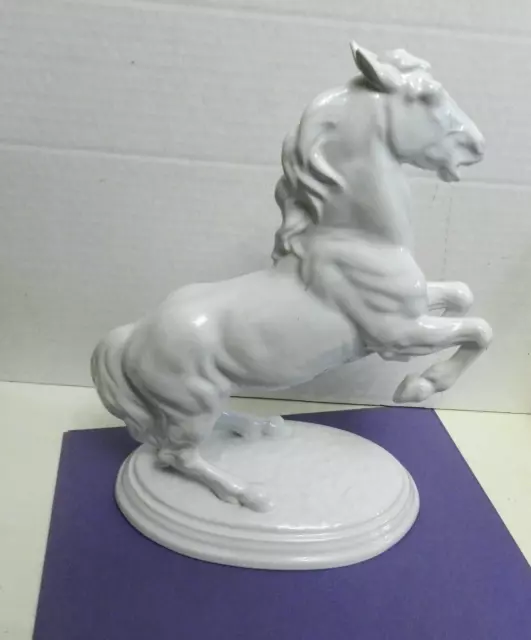 shlf - WIEN KERAMOS VIENNA PORCELAIN REARING HORSE LIPPIZAN STALLION, 12 IN. HI