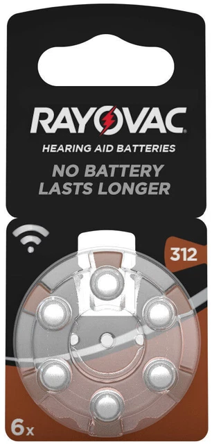 120 batterie per apparecchi acustici Rayovac Acoustic Special 312 120 Pr41...