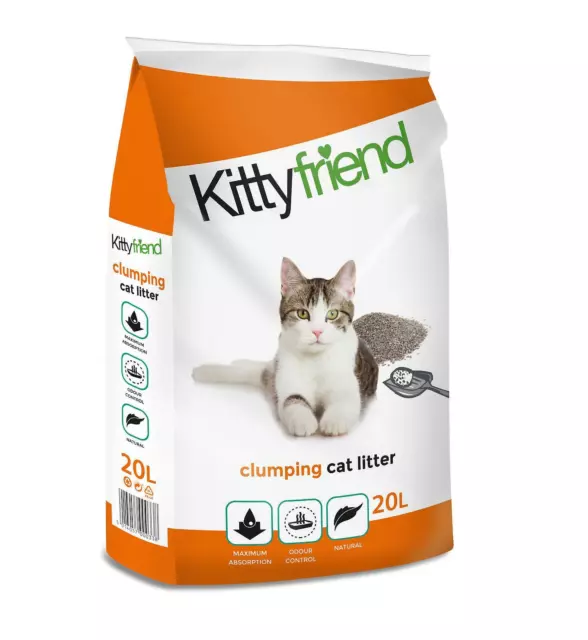 Sanicat Kitty Friend Clumping Cat Litter Maximum Absorption 20 Litre