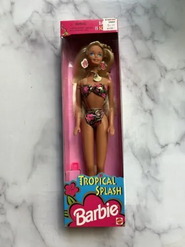 Vintage Mattel 1994 Tropical Splash Barbie Doll, For Ages 3+